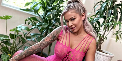 Busty Blonde Aussie Pawg Flashes Pussy and Pounded