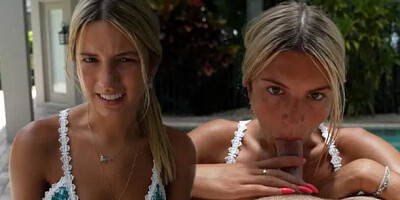 My Teen Stepsister Sucked My Dick in the Pool!!