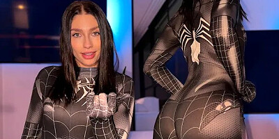 Stepsister Dressed as Spidergirl Wants Me to Leave Her Pussy Full of Cum