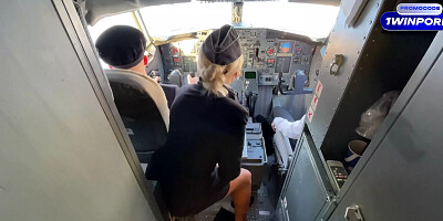 Newbee Flight Attendant have to Please both Pilots Right in the Cockpit