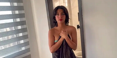 My Little Stepsister Asks Me to Pass Her the Towel as an Excuse to Fuck Her H...
