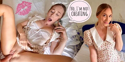 Fucking His Friends Hot Wife while Shes on the Phone with Him