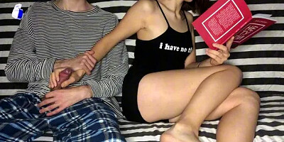 I Watched Porn and Used Step-sister Hand for Jerking off but She First got Re...