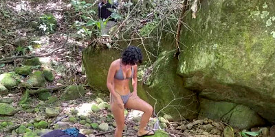 I Masturbate Watching an Unknown Girl while She Bathes in the Lake and End Up...