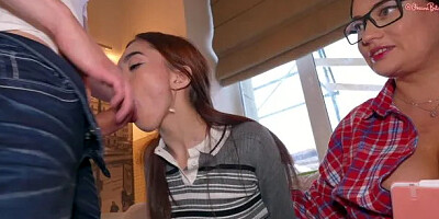 Cute Small Asian Slut for My Stepson! Stepmom Teaches New Babysitter to Suck ...