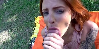 Redhead In The Garden