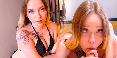 18 Yo Babe in Swimsuit Sucks, Fucked Hard and Swallows all Cum - Peeping, Big...