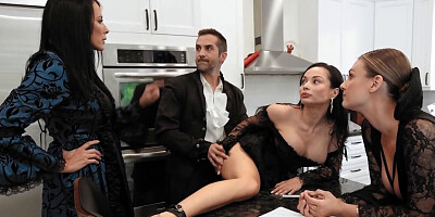 Three outstandingly sexy goth ladies fucked by a count