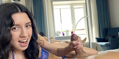 I Want to Help You Cum This Morning! - Made Him Cum Hard by Hand with