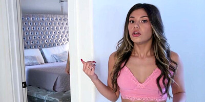 Stepbro gets lucky with this tight hottie who NEEDS dick