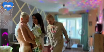 75 Bisexual Orgy of Students on Vacation - Girlfriends Pussy and Guys Ass a...