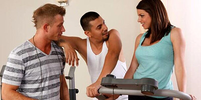 My Girlfriend's Busty Friend featuring Brooklyn Chase's long legs smut