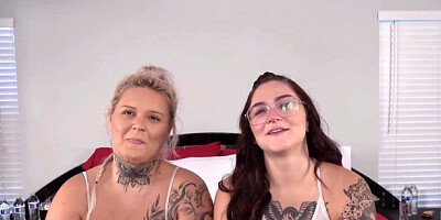 Perky Barbie Doll and Mila James's big tits video