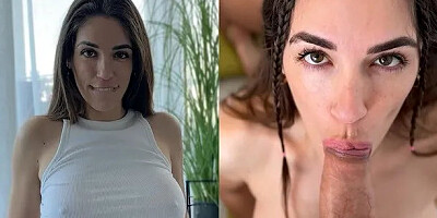 She Knows how to Seduce with a Big Cock in Her Mouth (cum Face and Cum Tits...