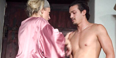 MOMMY4K. Mommy was having fun with a sausage, and then with young cock