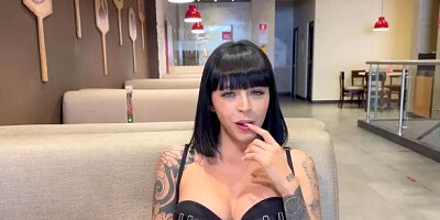 Colombian Takes off Her Panties in a Public Place and Gives Them to a Stranger