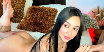 Footjob + Blowjob Combo and then Anal Sex! Beautiful Girl having Fun with Her...