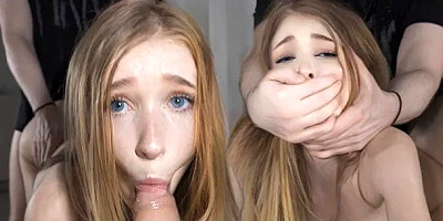 Petite Angel gets Destroyed - First Rough Threesome after the Photo Shoot - N...