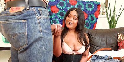 All In And Big T - Curvy Ebony Cum Slut Sloppy Sucks Casting Agents Big White Cock