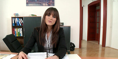 Anal sex on the office table with babe Lydia Lust