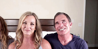 Desperate Amateurs milf Missbehavin Angel Misty and Mila getting their tight pussies stretched out B