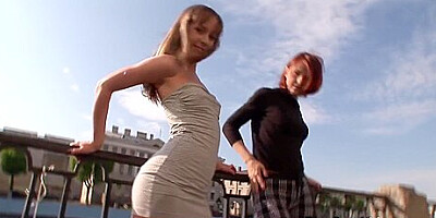 Two Hotties Picked Up On The Street Are Eager For Threesome Fucking
