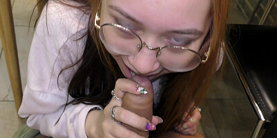 Big Pussy - Redhead Naughty Teen 18+ Bookworm Seduces Neighbor For Rough Fucking