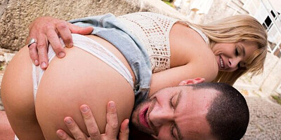 An awesome outdoor pound with a cum-loving girlfriend Charlyse Bella