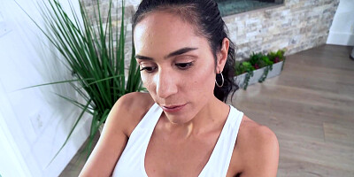 Tia Cyrus gets fucked through the holo in her pants