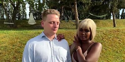 Big boobs black girl cucking this lame white loser