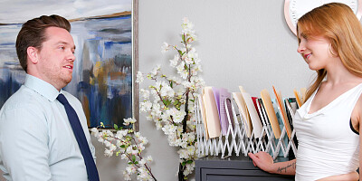 Rough table fuck for petite slender Fiona Peaches