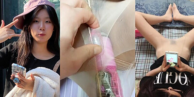 Korean Cutie WooHyun Takes a Stocking Fuck in Home