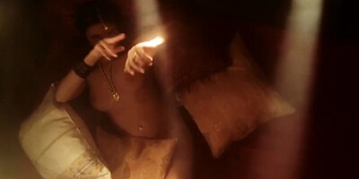 Mysterious kitten's brunettes scene