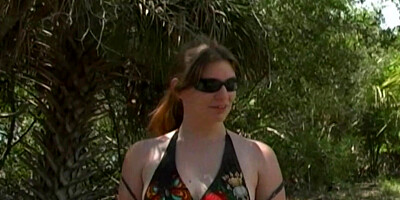 Submissive girl goes in a public place for a three-some