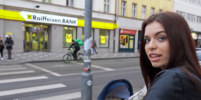 Erotic seductive teen gets long dick in tight mouth