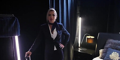 Shalina Devine fucks in her slutty fucking uniform