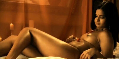 Enticing lassie's massage clip