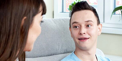 Lusty milf Alyssa Reece lets virgin stepson practice pounding her pussy before his date