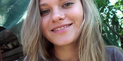 This young blonde will fuck anywhere