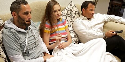 Young girl seduced by a friends father on sex in the pose of cancer...