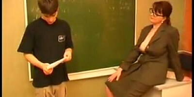 Teacher and boy