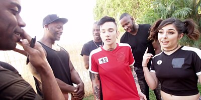 Keira Croft - Keira's Interracial DP Gangbang Tryout