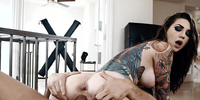 Inked Beauty Gets Her Ass Pounded During Hardcore Sex - Rocky Emerson And Ramon Nomar