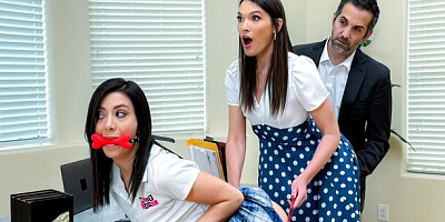 Delightful Natalie Brooks and Katrina Colt - blowjob action - Brat Tamer