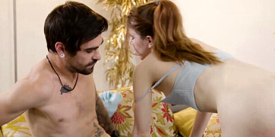 My Frisky Redhead Stepsister Squirts Hard When Fingered