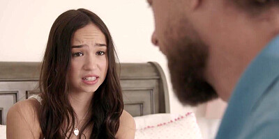 Submissive teen girl loves that her stepdad is so hung