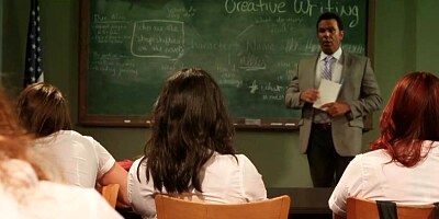 Dani Daniels sucks and fucks professor for extra credit