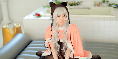Kurumi Chino is cosplaying and looking super fuckable