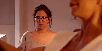 Vintage settings and costumes in a lesbian porn compilation