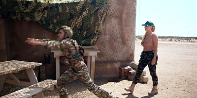 Army sex with curvy Kayley Gunner